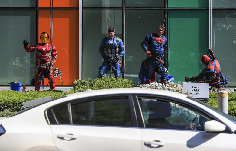 Superhero window washers