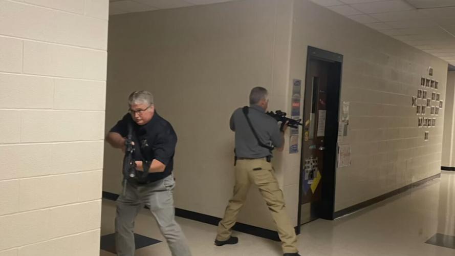 Deputies train for active shooter at Riverside Elementary
