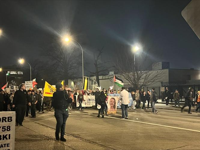 Downtown Louisville ICE fatal shooting protest 1-8-26
