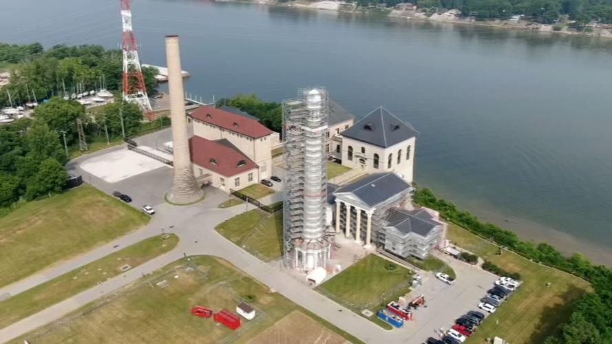 Renovation taking place at the Louisville Water Tower