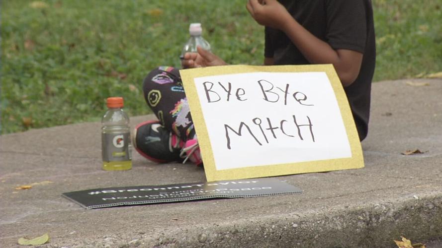 Sign at protests outside McConnell's house 9/26/20