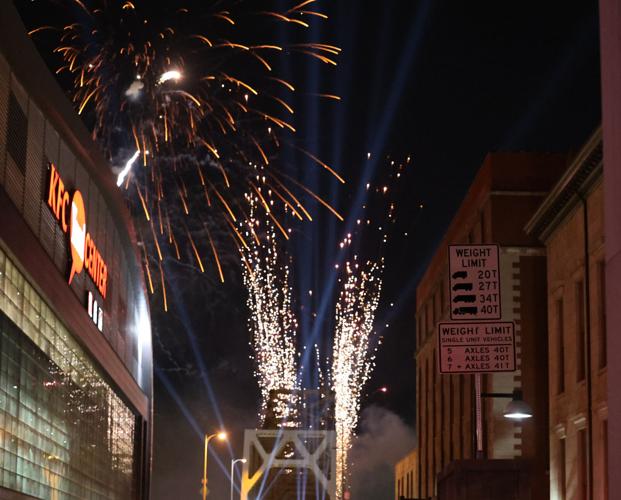 Fireworks near Second Street Bridge