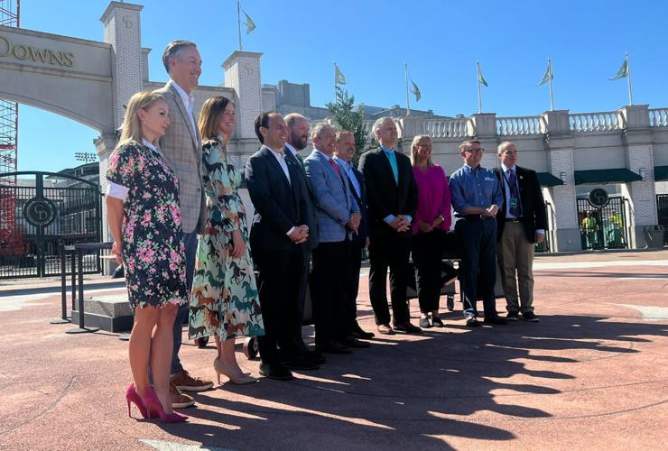 Topping-off ceremony held for Churchill Downs' redesigned Paddock on Sept. 13, 2023