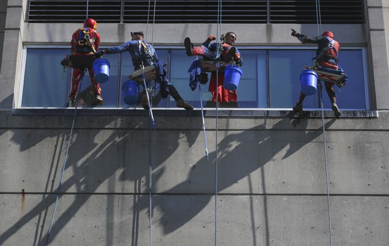 Superhero window washers