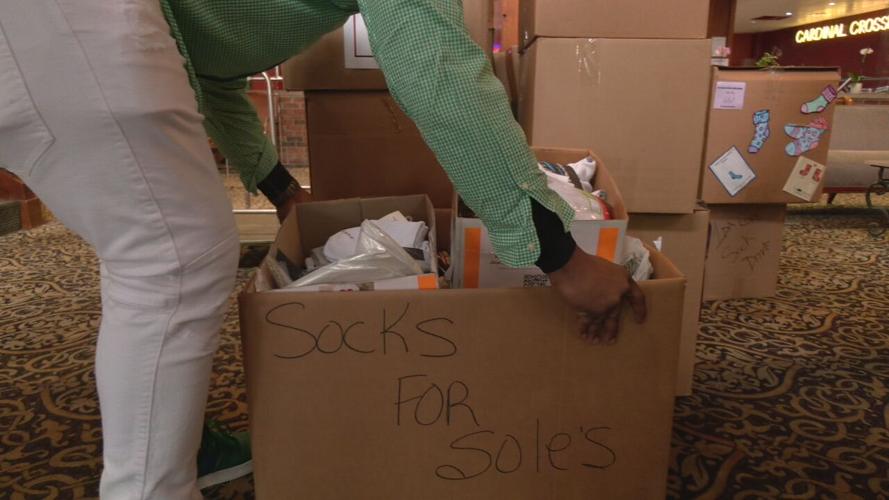 UPS sock donation to Wayside Christian Mission 3-7-24