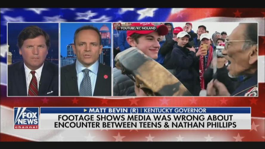 Gov. Bevin blames the media for backlash against Covington Catholic students