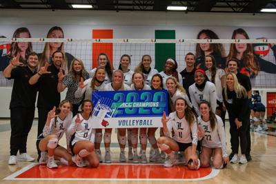 Louisville volleyball celebrates winning ACC championship