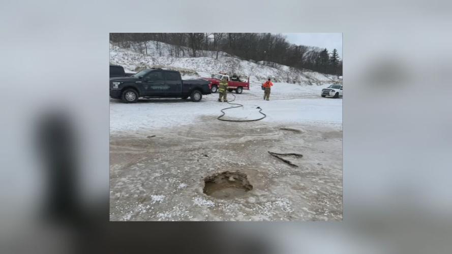 IN FROZEN GOOSE RESCUED