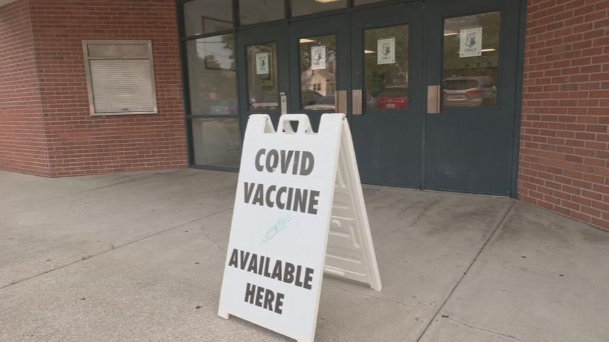 COVID Vaccine Sign at Iroquois High
