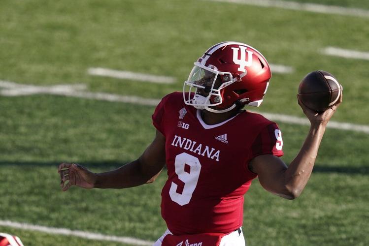 Indiana quarterback Michael Penix Jr. (9) throws