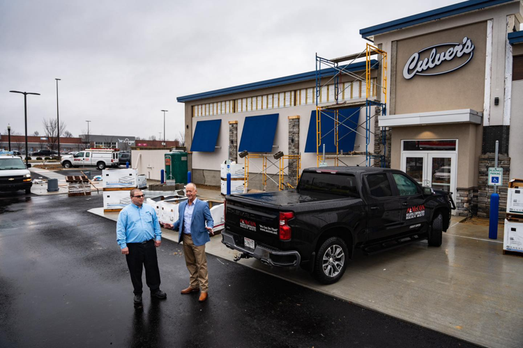 Mayor Mike Moore outside Culver's 2nd Jeffersonville location on E. 10th Street