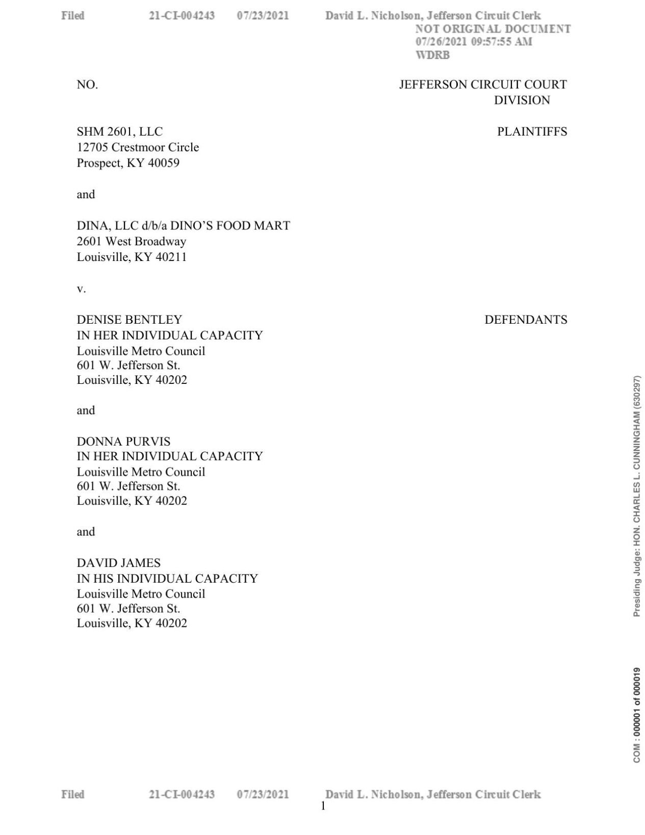 Dino's Slander Lawsuit