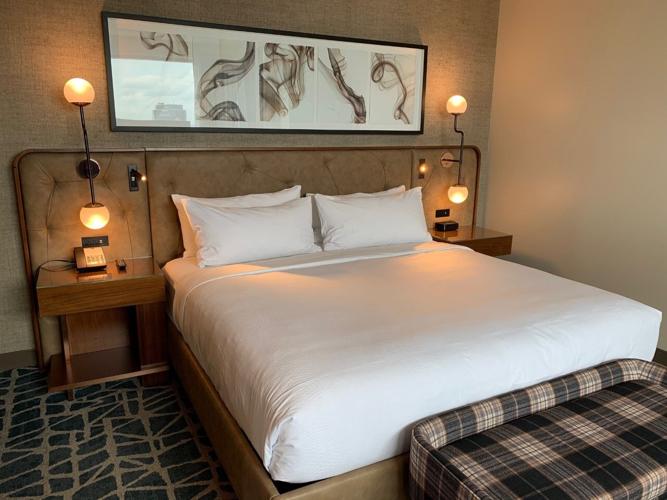 Bed at Hotel Distil in downtown Louisville