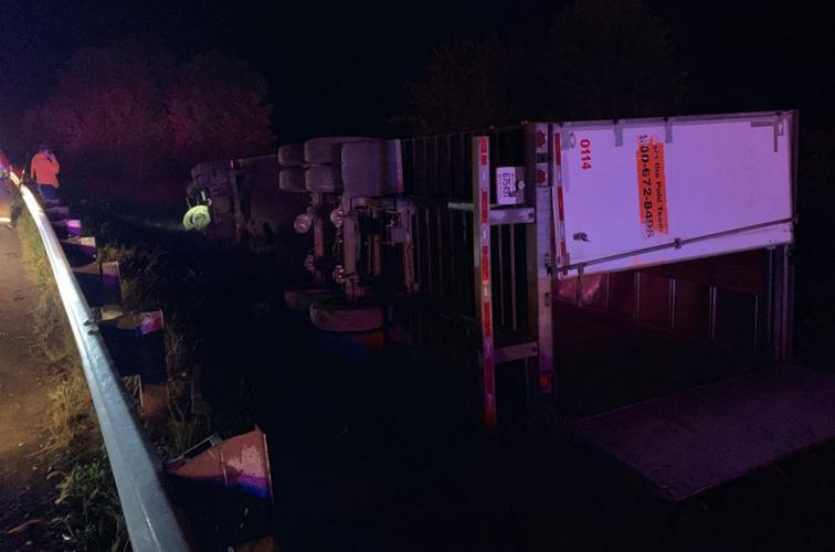 Overturned Semi Seymour Dark - 9-9-19