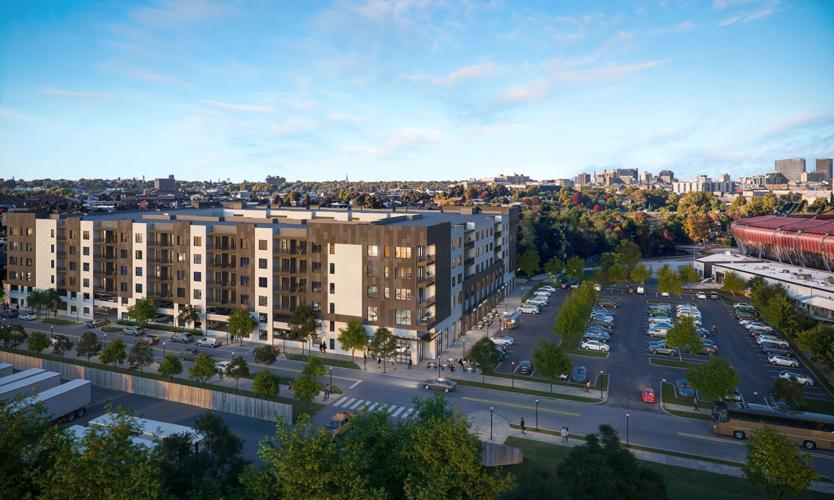 Butchertown Apartments at Lynn Family Stadium rendering 2