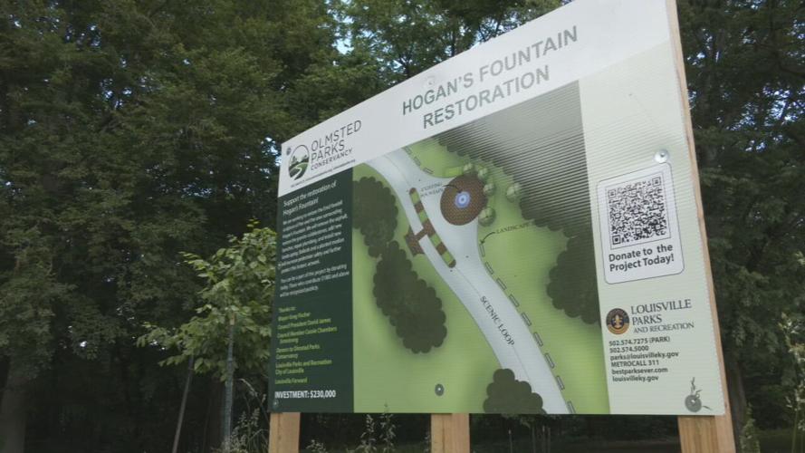 Refurbished Hogan's Fountain at Cherokee Park