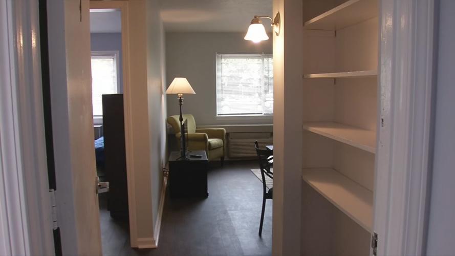 Interior of Boys and Girls Haven building on Klondike Lane