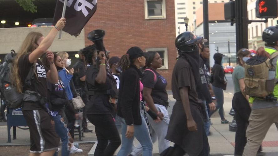 Protesters march through downtown Louisville 9/26/20