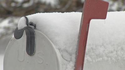 Mailbox in snow