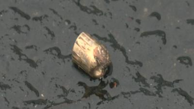 Empty bullet casing from celebratory gunfire