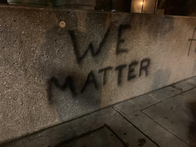 LMPD Protests - We Matter Graffiti