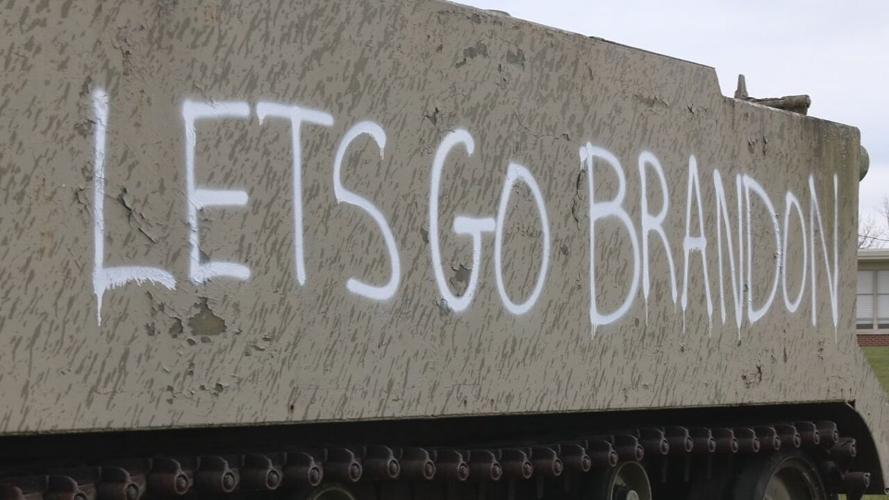 Armored personnel carrier at Indiana National Guard vandalized