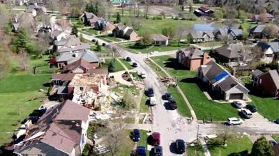 Storm damage in Glenmary - Aerial