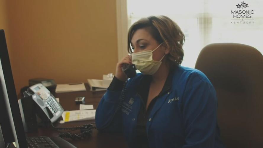 Masonic Homes images of nurse on the phone