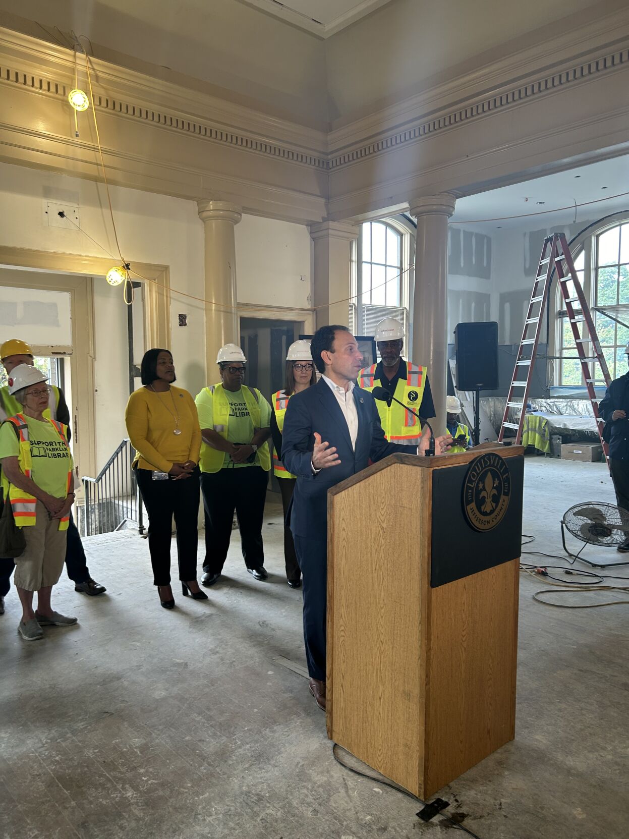 Mayor Craig Greenberg Inside of the Parkland Library