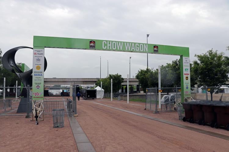 Entrance to the downtown Chow Wagon one day before Thunder Over Louisville 2023
