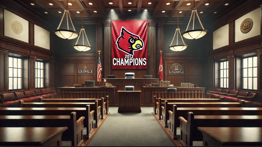 Louisville banner courtroom setting