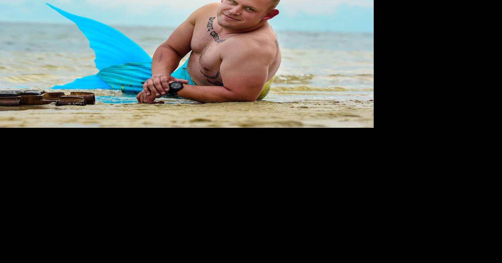 Mermaid photo shoot lets US Marine show his fun side | Morning | wdrb.com