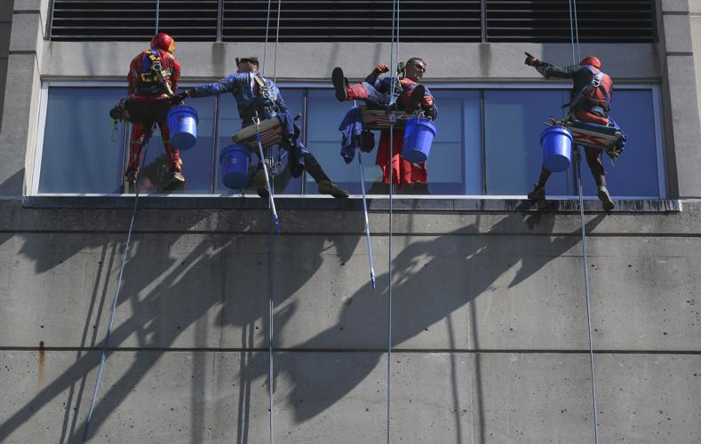 Superhero window washers