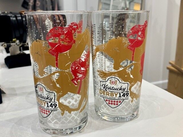 Derby 149 glasses available at Kentucky Derby Museum