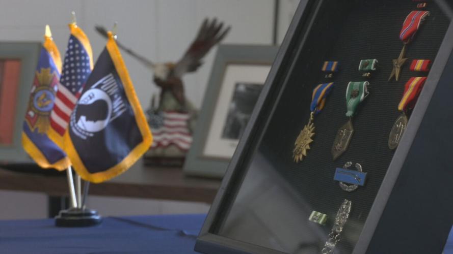 Sen. Rand Paul presents an American flag to Vietnam Vet Steven Stoker