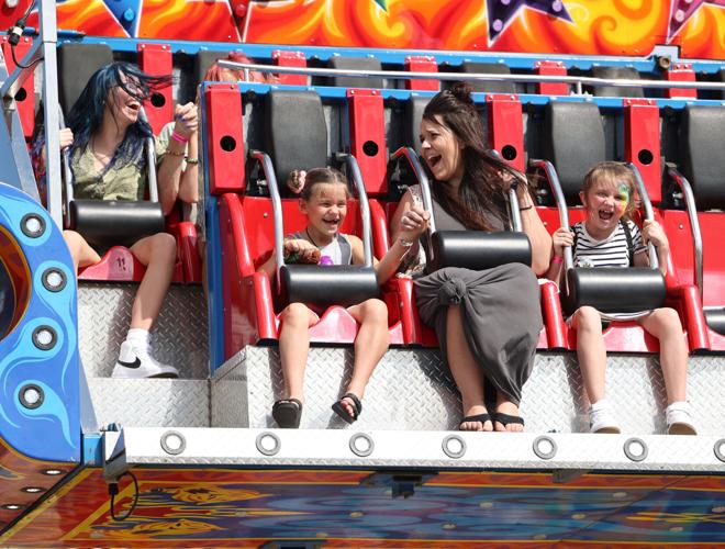 People on ride at state fair