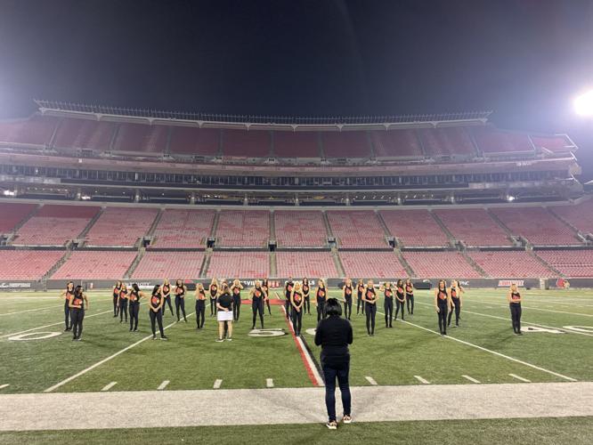 U of L Dance Team at Cardinal Stadium Poised to Perform - 9-14-19.jpg