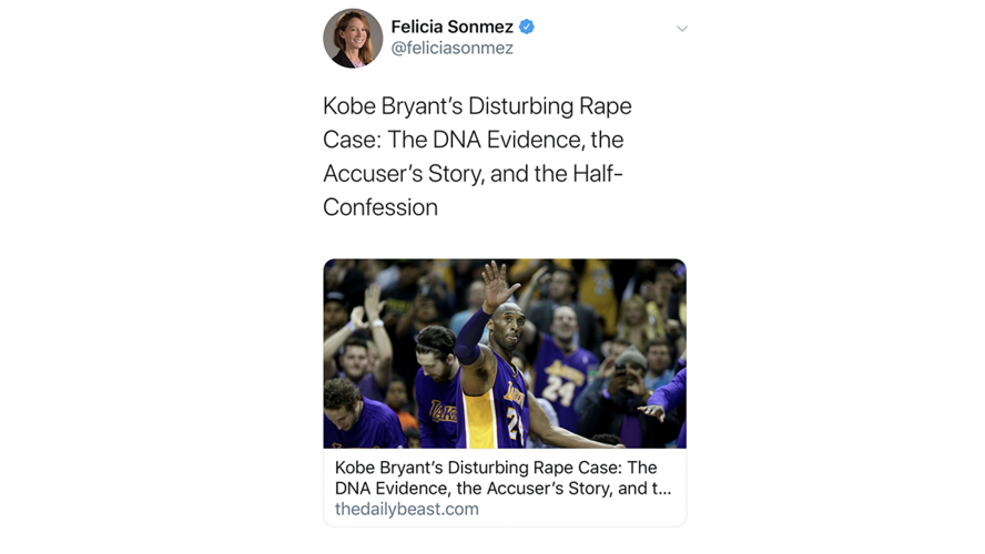 Felica Sonmez Kobe tweet screenshot