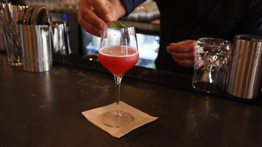 Cosmopolitan cocktail at Epiphany