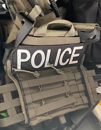 Police vest worn by alleged cop impersonator Zachery Trussell