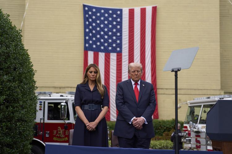 Donald and Melania Trump at Sept 11 Anniversary remembrance