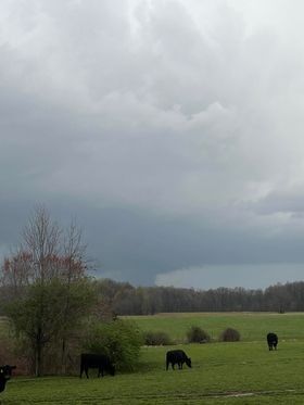 Clouds on Hwy 256 in Deputy indiana - 4.2.24