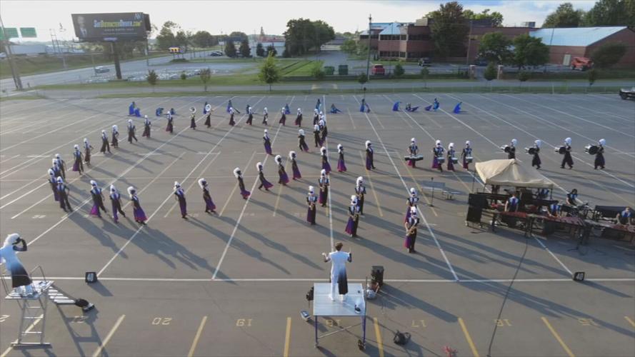 Male High School marching band