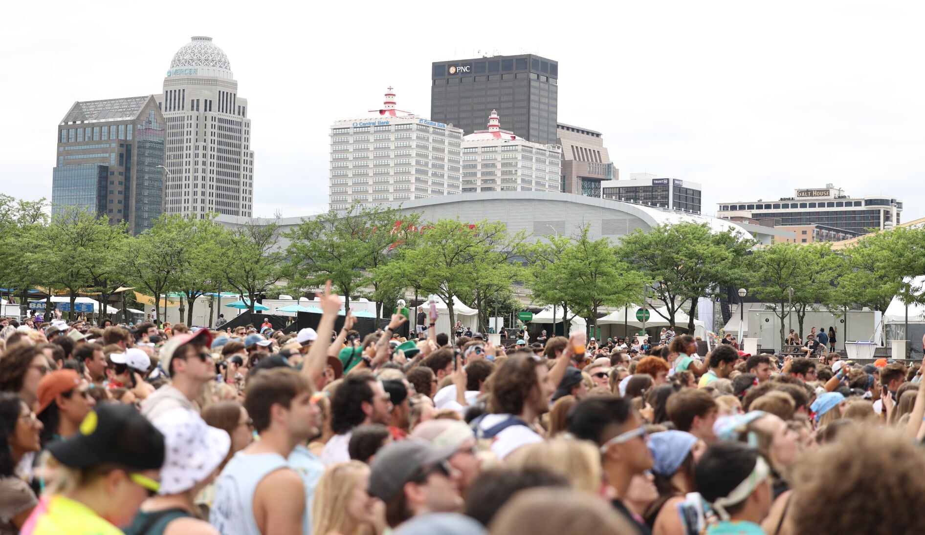 Louisville skyline during Forecastle.JPG