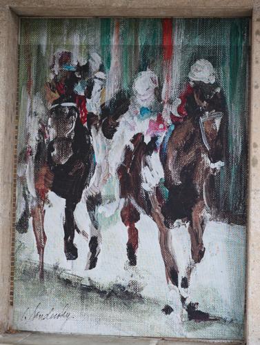Horses race in mural downtown Louisville.JPG