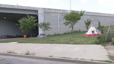 Homeless encampment, Louisville July 2021