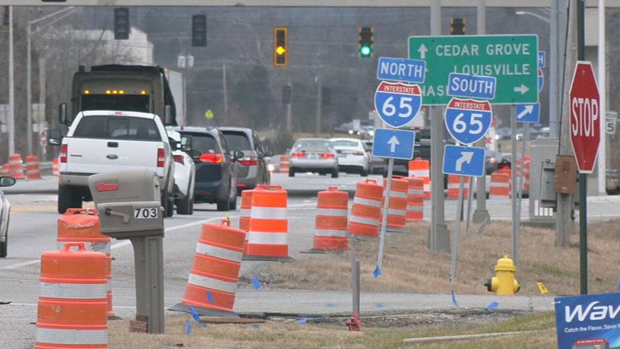 Cedar Grove Rd. and I-65 interchange in Bullitt County - 1.8.24