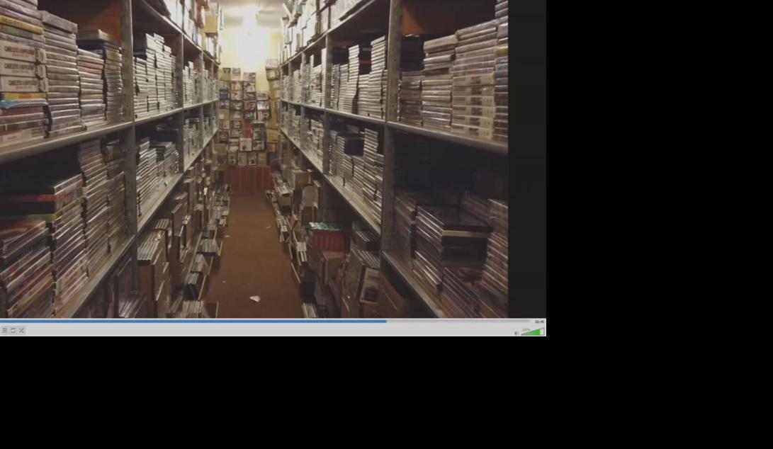 Rows of DVDs inside home