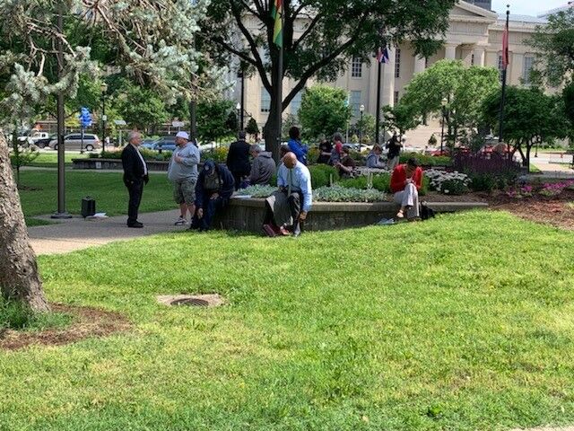 People in buildings near Jefferson Square were asked to evacuate after a bomb threat on May 22, 2023