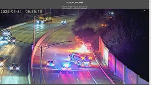 Tanker truck fire disrupts morning commute on Interstate 264